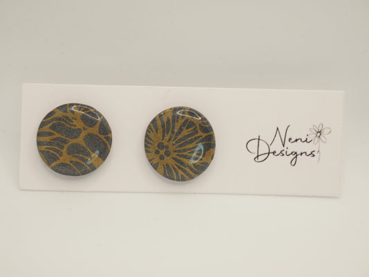studs (grey and gold)