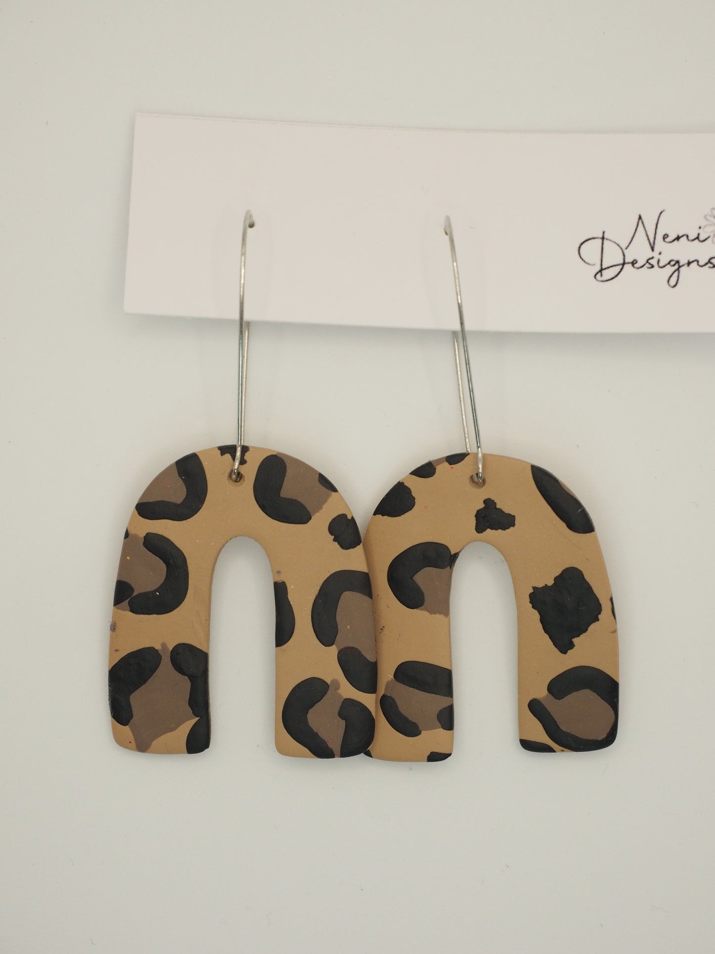 'rosie' hoops (leopard print)