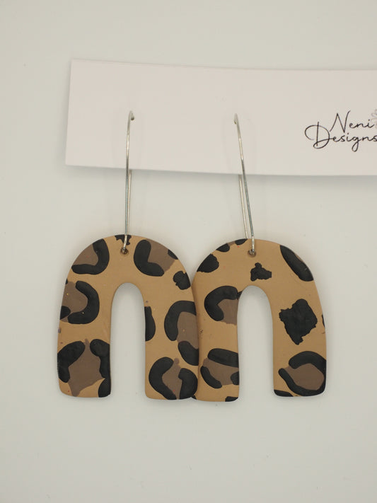 'rosie' hoops (leopard print)