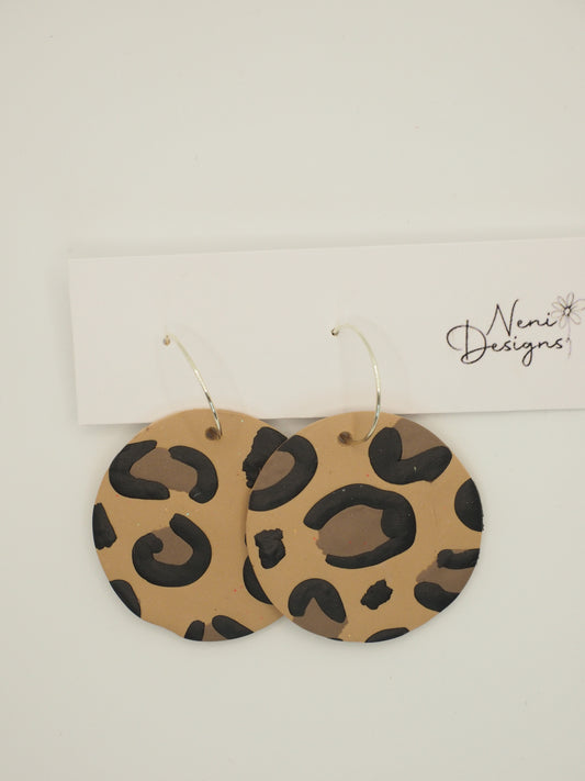 'evita' hoops (leopard print)