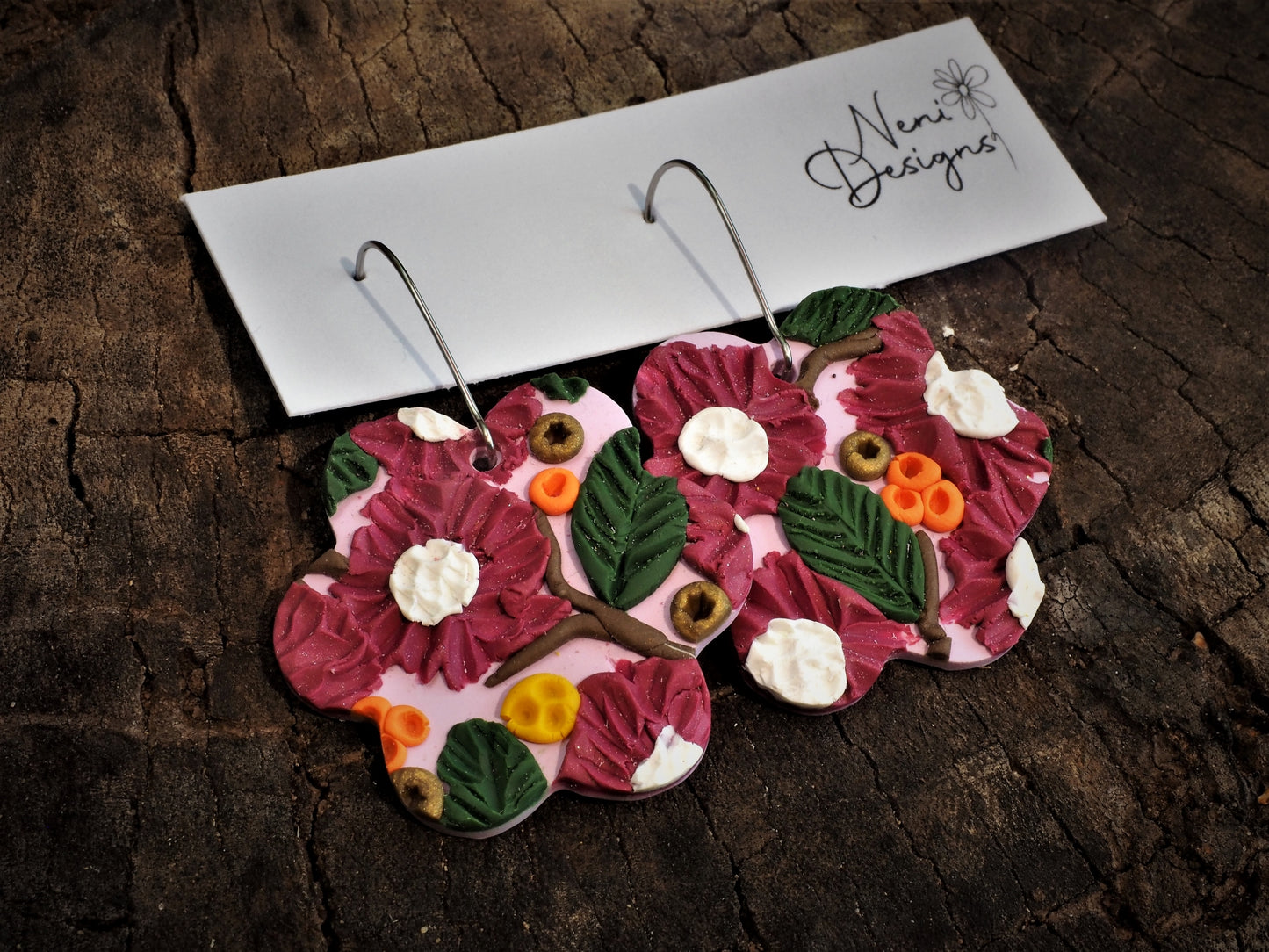 'eleanor' hoops (pink flower)