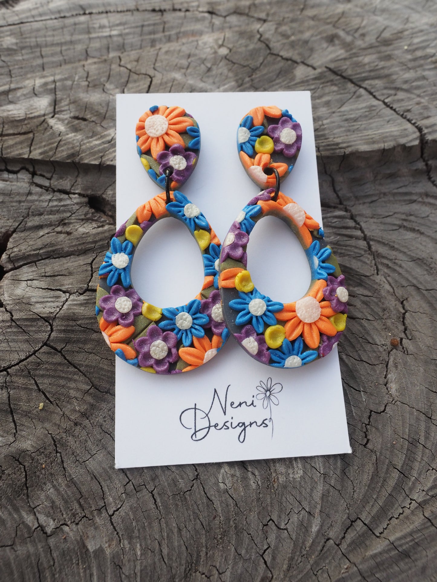 'florence' (orange, blue and purple florals)