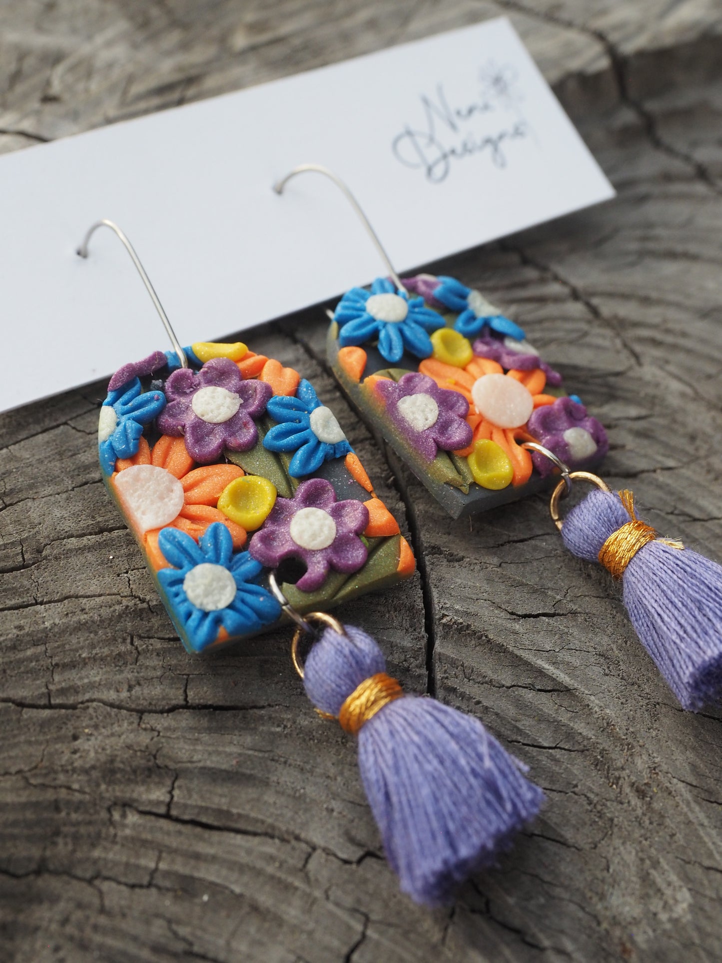 'maya' (orange, blue and purple florals)