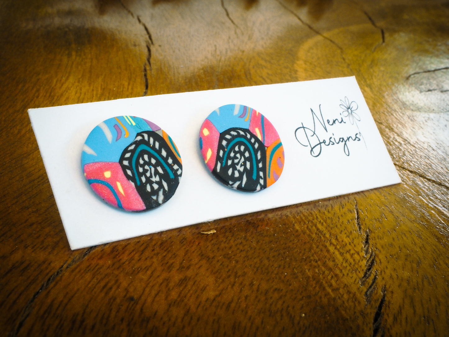 'rainbow pop' stud