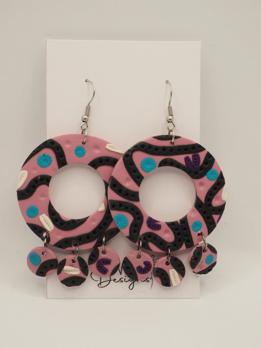 'harriet' hooks (pink textured)
