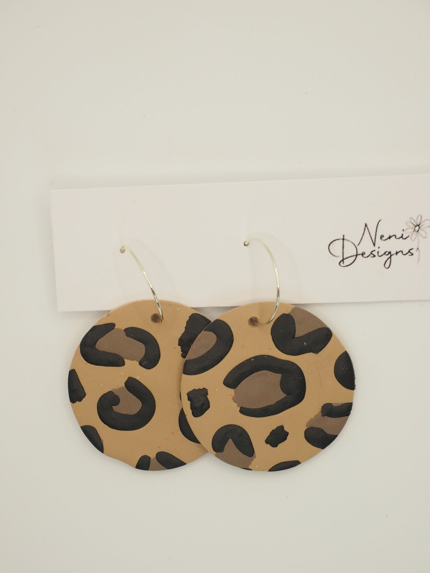 'evita' hoops (leopard print)