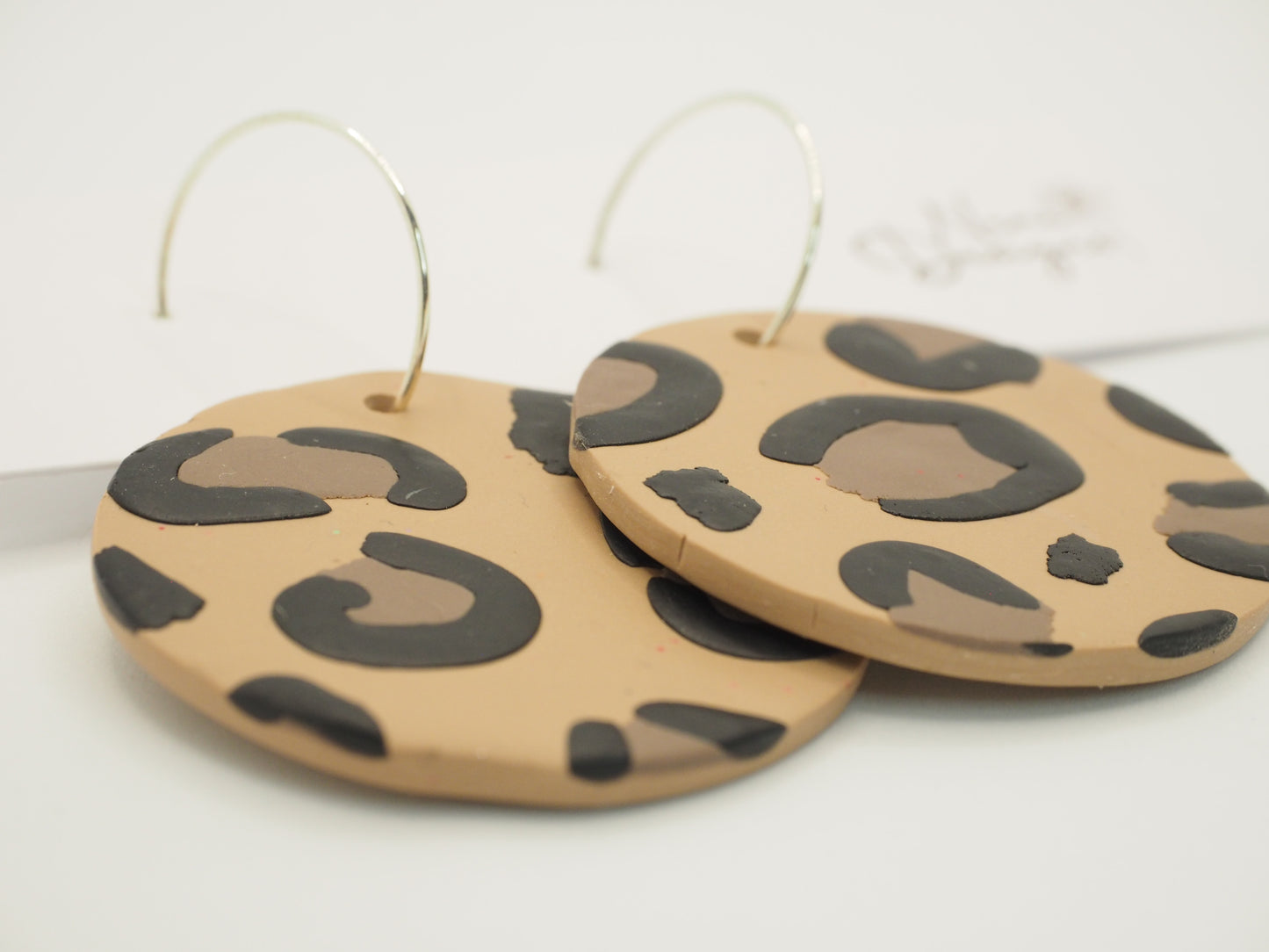 'evita' hoops (leopard print)