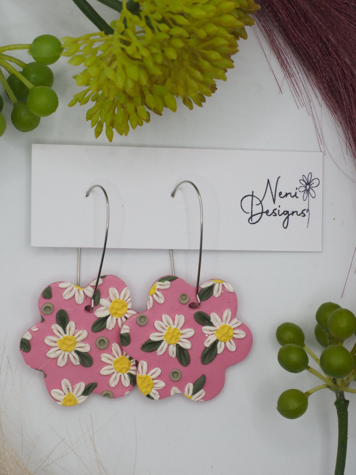 'eleanor' hoops (pink with daisies)