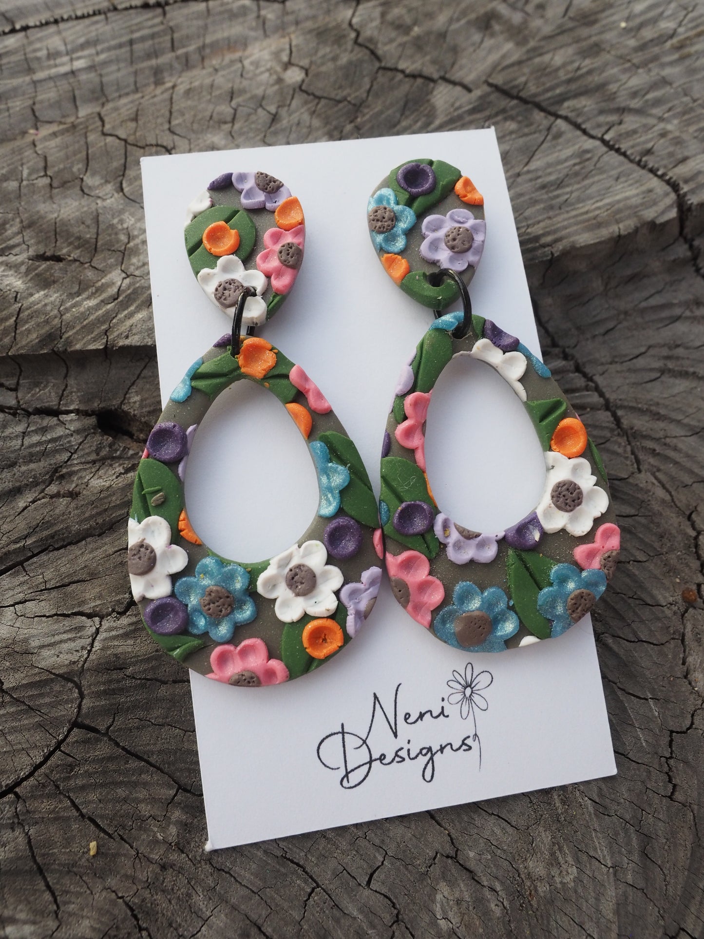 'florence' (green with blue, pink and white florals)