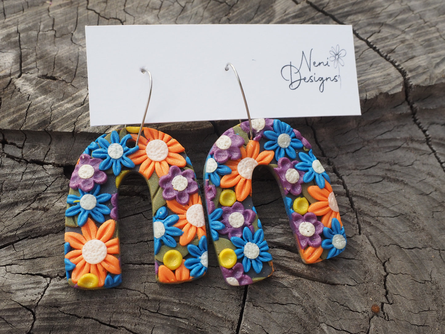'rosie' (blue, orange and purple floral)