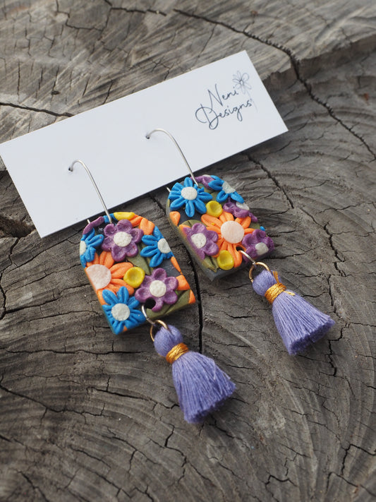 'maya' (orange, blue and purple florals)